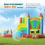 Château gonflable commercial, videur gonflable avec souffleur d'air, château sauteur avec glissade, château gonflable intérieur et extérieur avec matériau 100% PVC pour enfants de 3 à 12 ans (252 x 139 x 122 po)
