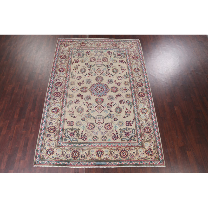 Tapis rétro en laine 8 x 11