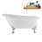 58" Streamlin Clawfoot Tub,Tray,Drain, Clawfeet-101628928-102219865