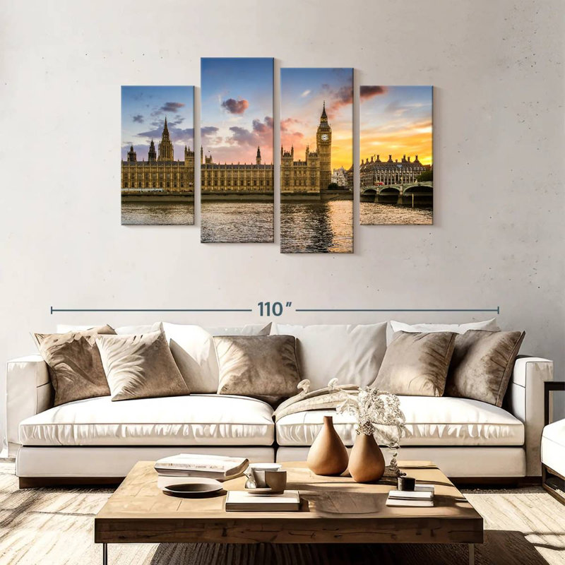 Nicci Big Ben Against Sunset, 48" H x 75" W
