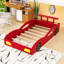 Lit simple en bois en forme de voiture avec tablettes de rangement-656901423