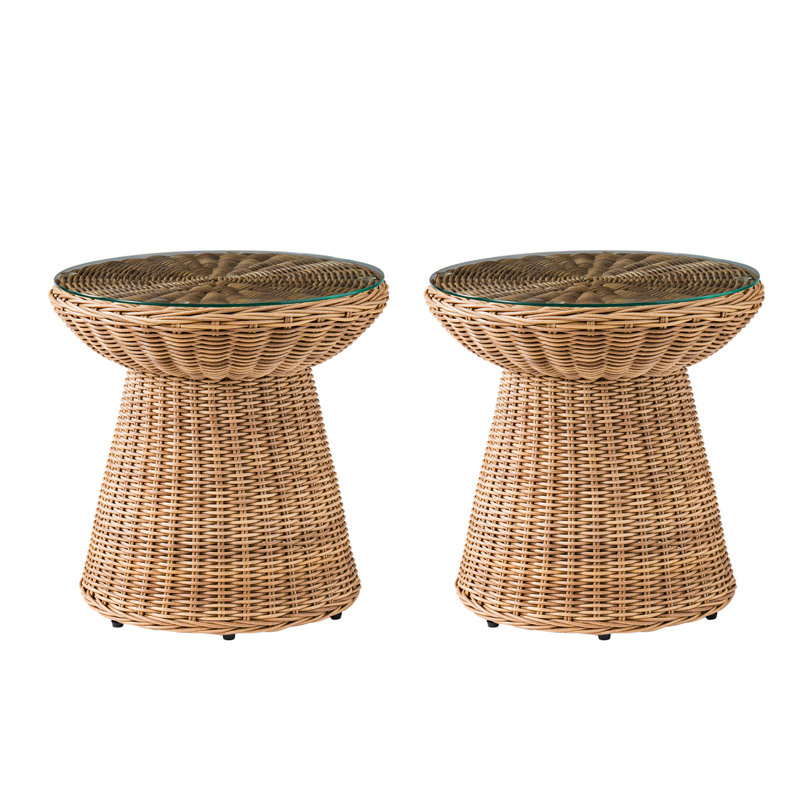 Anesty Adella Coastal End Table No Assembly Required