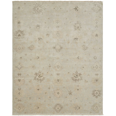 Wool Oriental Area Rug in Beige