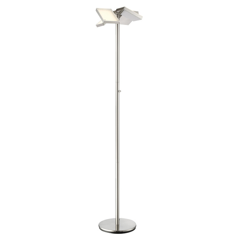 Voth 71'' LED Tree Floor Lamp, Brushed Nickel