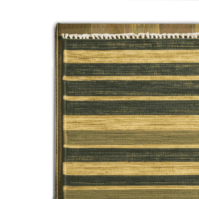 Tapis intérieur / extérieur brun HorizontalStripes, Rectangulaire 2 pi x 3 pi