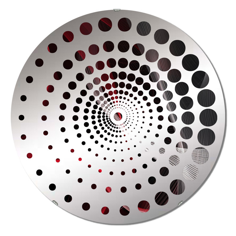 Geodis - Miroir mural spiralé, 23,6 po x 23,6 po