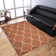 Coheman Hand Tufted Wool Eco-Friendly Area Rugs - Red Beige Color, Geometric Modern Design, High Pile Thick Handmade Anti Skid Area Rugs for Living Room, Bed Room