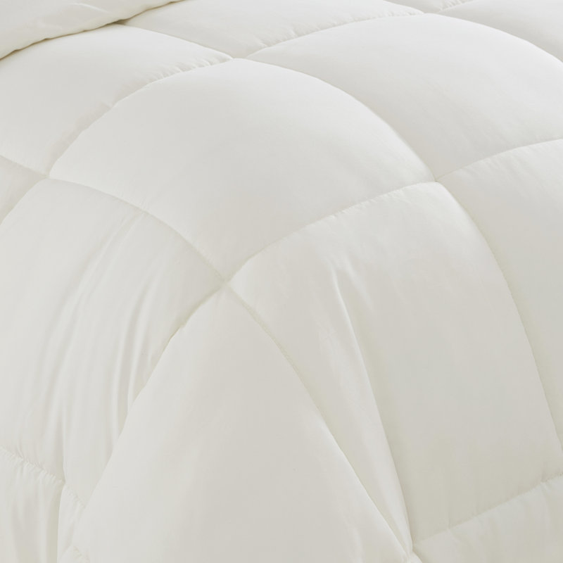 Luxury Alternative Comforter and Sheet Set, Full Comforter + 6 Additional Pieces, Ivory