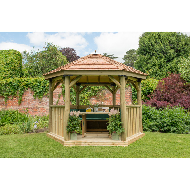 3.8m x 3.3m Wooden Gazebo