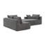 Canapé modulaire de style minimaliste de 111,5 po x 72 po, ensemble de canapé en chenille infroissable, canapé compressé en forme de L pour le salon, combinaison de 2 panneaux sans assemblage, aucun assemblage requis-2109753828