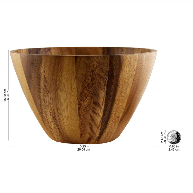 Union Rustic Lucilla Wood Serving Bowl