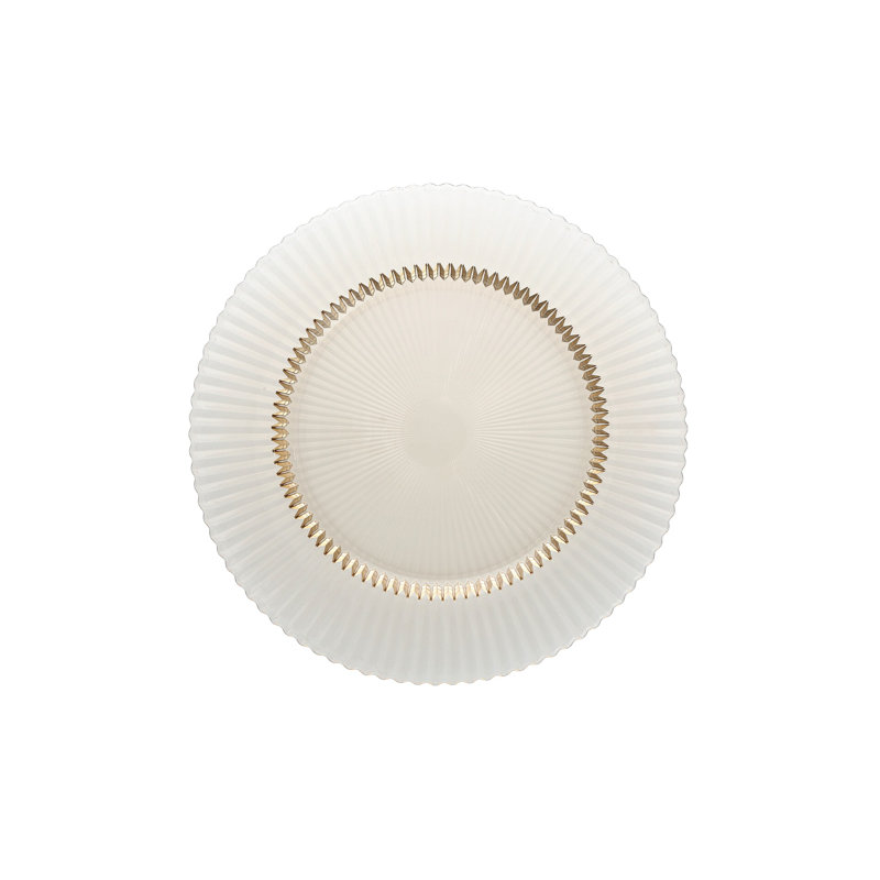 Fortessa Archie Glass, 10.6 Inch Dinner Plate (Set of 4), Pink, Ginger Gold