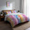 Ensemble de literie colorée 3 pièces Teens - Ensemble de housse de couette et coussin décoratif