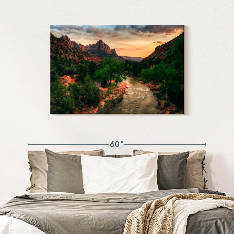 Alvord Sunset At Virgin River, 30" H x 45" W
