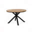 Patio/Outdoor Dining Table, Teak Acacia Wood Tabletop And Black Metal Leg