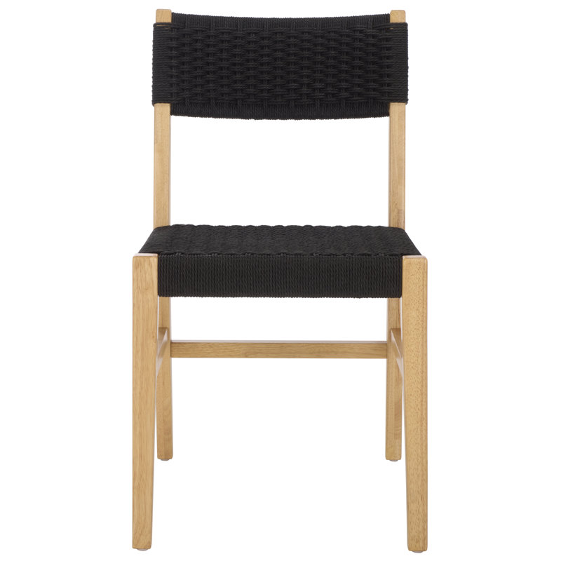 Dutton Woven Dining Chair, Black/Natural