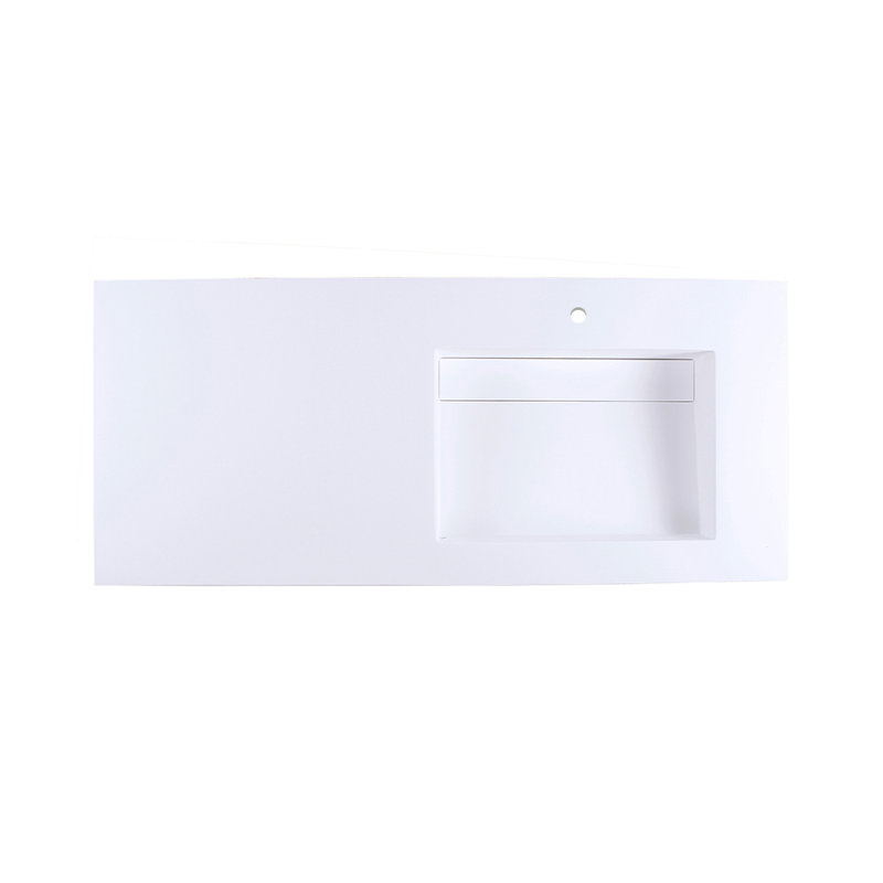 Kubista 48'' L Bathroom Sink, Gloss White, Single