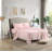 Swift Home Ruffle Hem 4-Piece Ultra-Soft Microfiber Sheet Set - Farmhouse, Shabby Chic, Feminine - Fits Mattress up to 14" Thick - Peach Fuzz, Durable, Easy Care-633929090-633929088