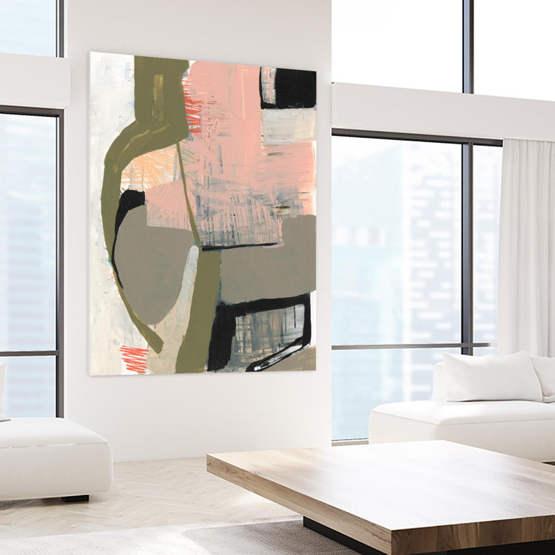 «Scribbles & Shapes I», reproduction d'art sur toile géante 72 po x 54 po
