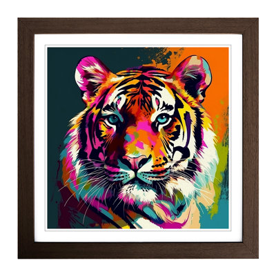 Tiger Pop Art - Framed Print