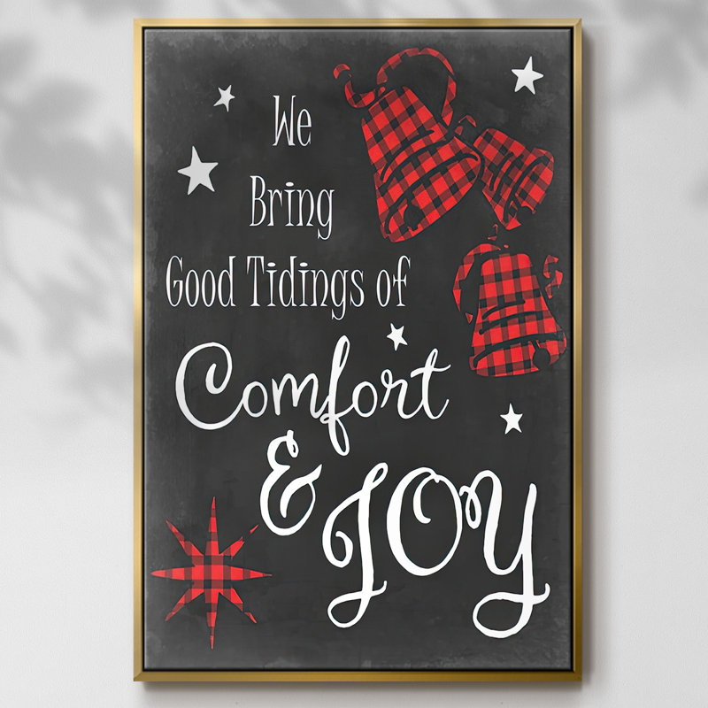 «Comfort And Joy In Red», reproduction sur toile encadrée, Or, H 37 po x l 25 po x P 1,5 po