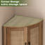 Ciauna 64.7''H Corner Cabinet with Rattan Doors, Natural-1594764112