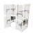 Medium Pet Enclosure, White Wooden Cage For Security Sized Cat Sanctuary, Relaxed Pets