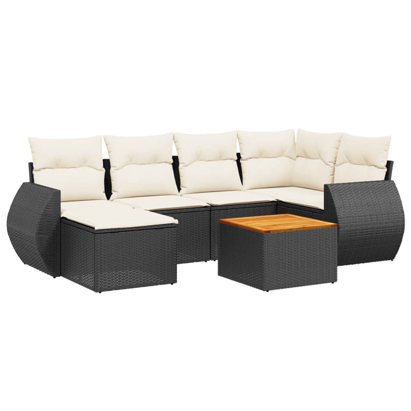 Vidaxl Garden Sofa Set Black