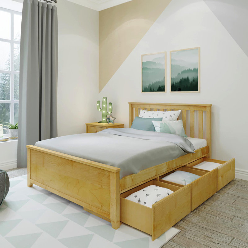  Gentrie Kids Platform Bed with Drawers, Full, White