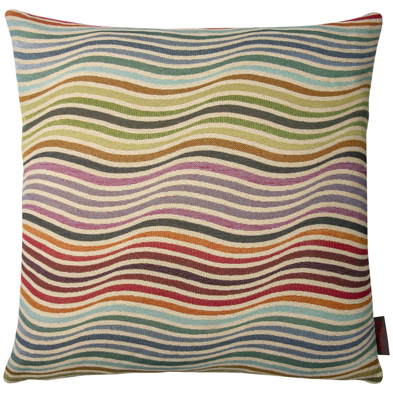 Coussin Siri, Brun / vert / crème, 19 po x 19 po