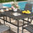 Cihangir Rectangular 6 - Person 60'' L Outdoor Patio Dining Set with 6 Stackable Textilene Armrest Chairs-1623637108