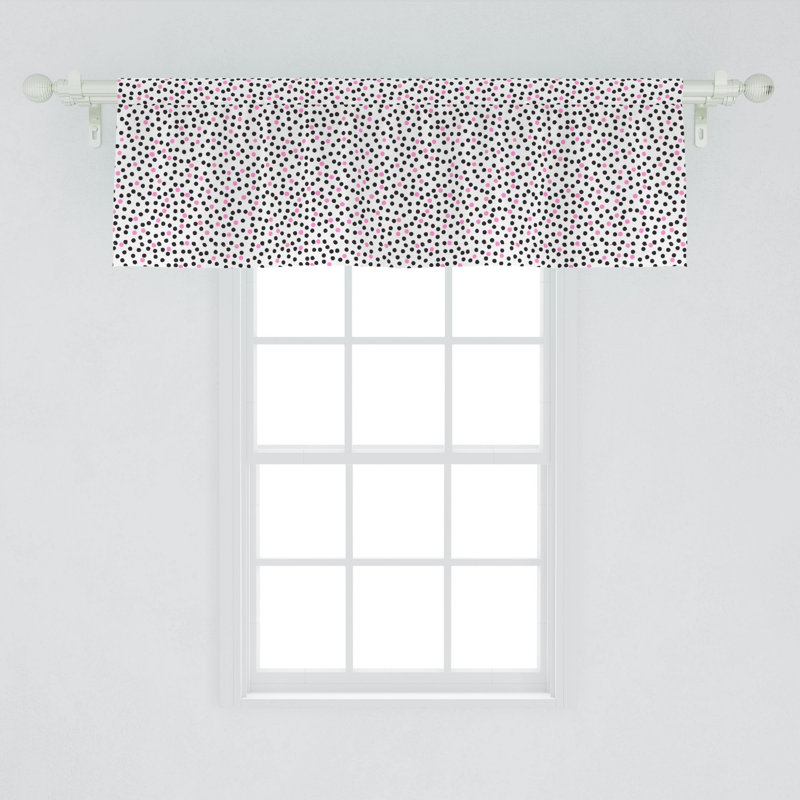 Polka Dots Tailored Window Valance