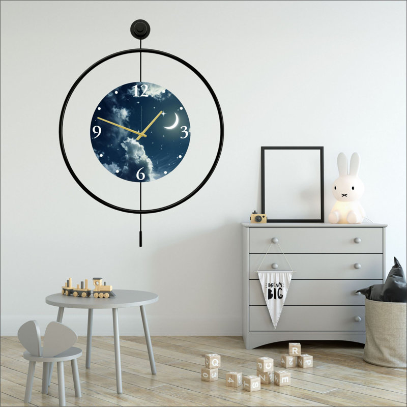 Elegant Decorative Metal Wall Clock, Black, 22.8 x 31.5 x 2.8 inches | 100% Metal Construction, Lightweight at 5.5 lbs | Perfect for Modern Home Decor, Adds Style and Function to Any Room