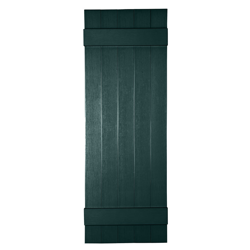 Persiennes personnalisées à 5 planches fermées, Vert ébène, 43"