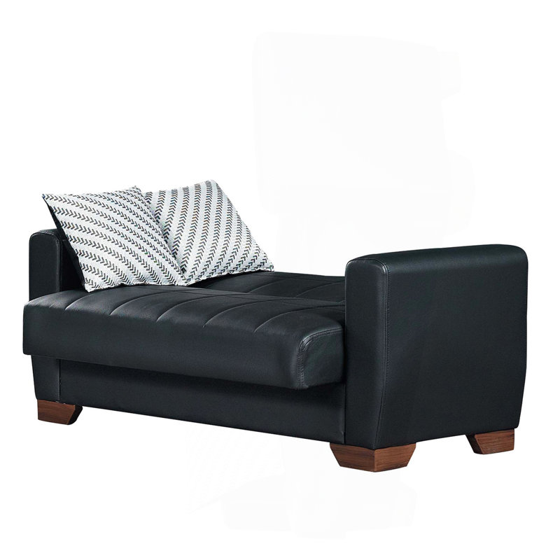 Causeuse convertible avec rangement Collection, Noir