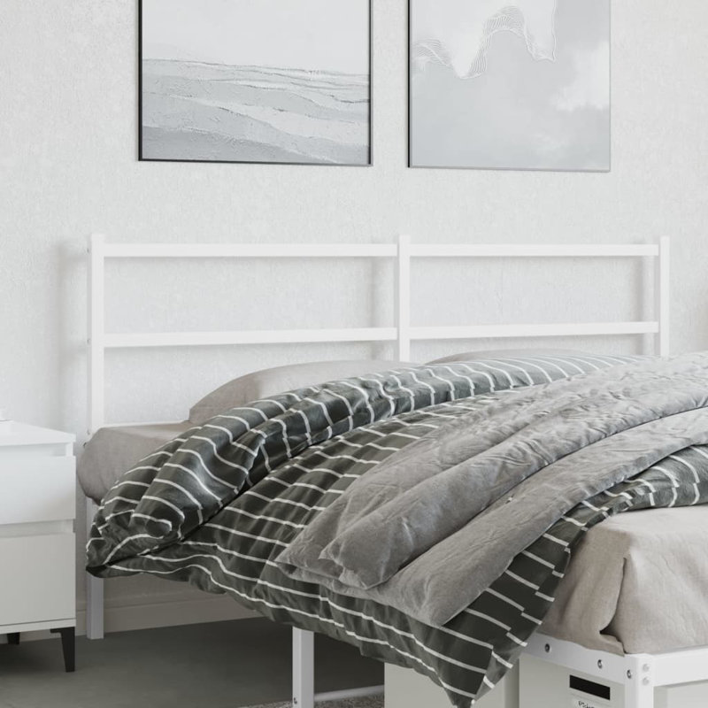 Oberly Metal Headboard, 156cm W, White