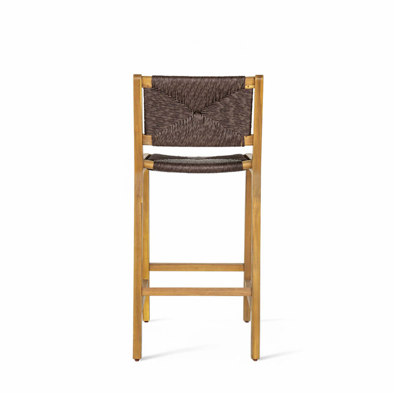 Ensemble de tabourets de bar d'extérieur en bois d'acacia durable