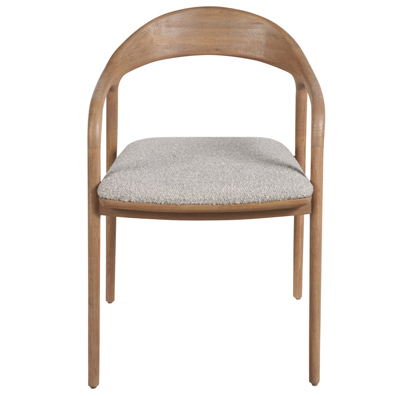 Modern Upholstered Arm Chair, Light Brown