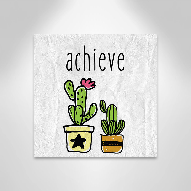 Impression sur papier Cacti C, Canevas, H 16 po x l 16 po x P 1,5 po