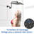 12" Stainless Steel Shower Head With Adjustable Arm - Waterfall Experience 12 Inch Luxury In Matte Black Chic