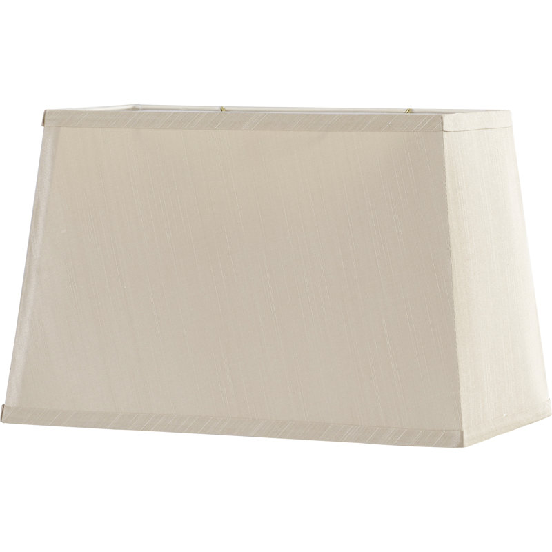 Abat-jour rectangulaire en tissu (araignée) de couleur beige, H 10 po x l 16 po x P 10 po