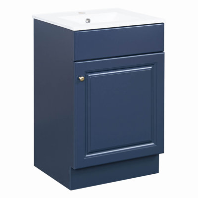 Meuble-lavabo de 20 po avec lavabo, meuble-lavabo avec tablette de porte et tablette réglable
