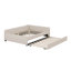 Lit plateforme tapissier avec port USB et lit gigogne simple-94375233