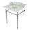 Kingston Brass Habsburg 30-Inch Carrara Marble Console Sink with Brass Legs (8-Inch, 3-Hole)