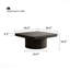Table basse carrée 34,6 po pour salon avec plateau en placage de bois moderne avec motif de parquet et base cylindrique épaissie-731721232