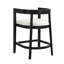 Upholstered Counter Stool with Solid Wood Frame-134198131-134198130
