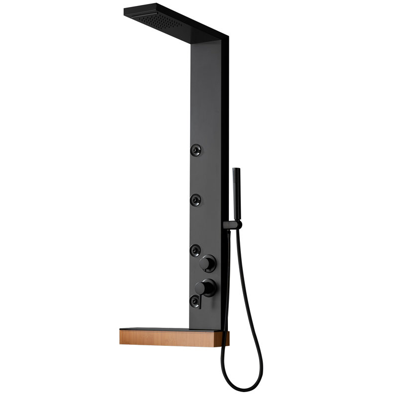 4-way Diverter Shower Tower Panel System with Fixed Shower Head