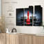 «Chess Red King», 3 pièces sur toile-98562776