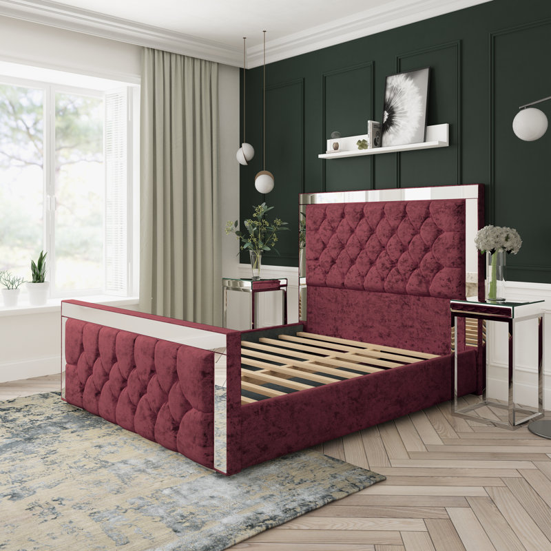 Upholstered Divan Bed, Small Single (2'6), Aubergine
