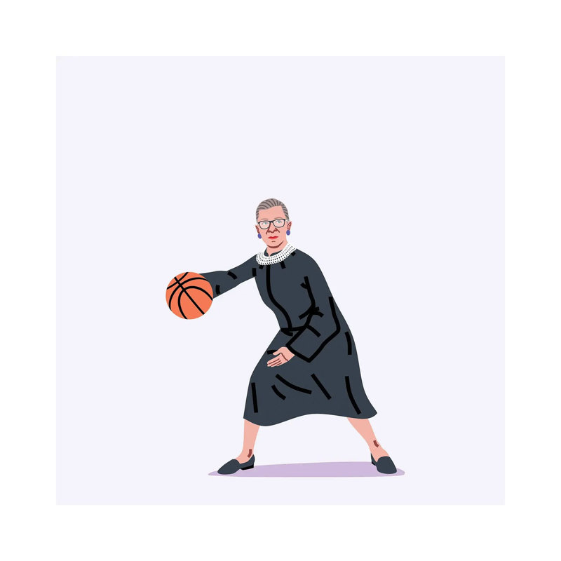 «Balling Ruth» par Elad Shagrir - impression d'art graphique, H 26 po x l 26 po x P 1,5 po, Toile tendue, Pas de tapis